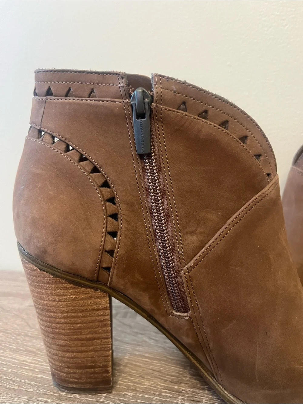 Vince Camuto Fritan Ankle Bootie Women's Size 10M Brown Boho Festival